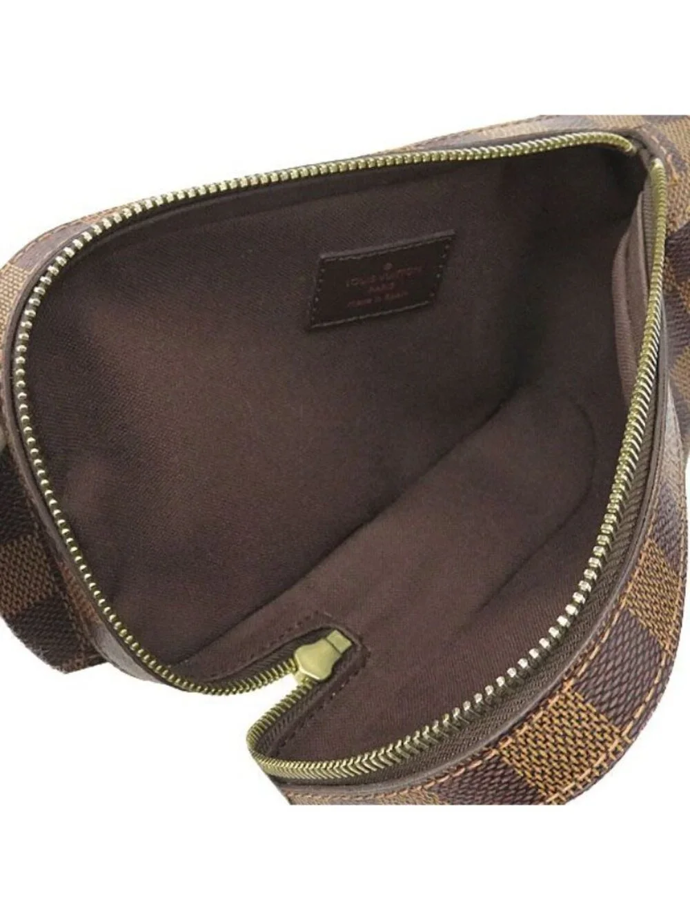 Louis Vuitton Belt Bag Damier Geronimos Canvas Ebene Gold